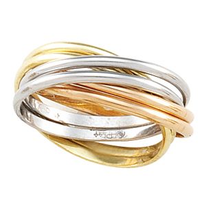 Tri-Color 6-Band Rolling Ring
