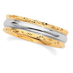 6mm Two-Tone Comfort-Fit Band