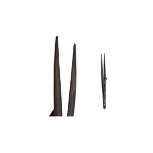 Dumont&reg; Diamond Tweezers Medium-Point Locking Black Matte