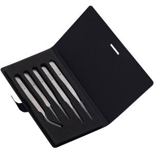 Anti-Magnetic Anti-Acid Stainless Steel Tweezer Kit (Set/5)