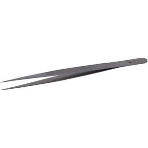 Ideal-Tek Fine tip Stainless Steel Non Locking Tweezer with serrated tips and handles (Groove)