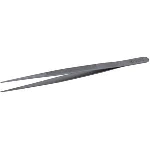 Ideal-Tek Medium tip Stainless Steel Non Locking Tweezer with serrated tips and handles