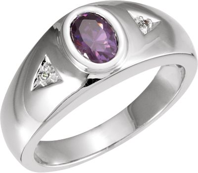 Men's Ring Mounting for Oval Center