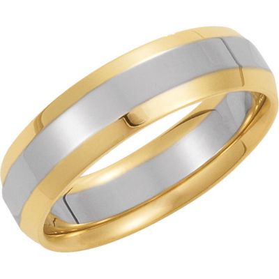 6mm Two-Tone Comfort-Fit Band