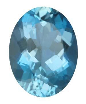 Oval Genuine Aquamarine (Black Box)