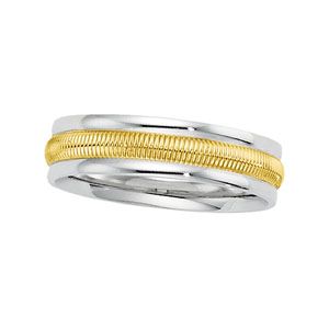 6mm Two-Tone Comfort-Fit Design Band
