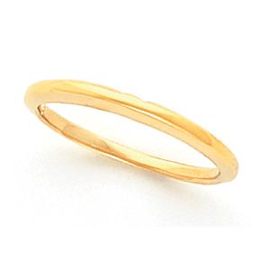 2mm Wedding Band for Comfort-Fit Solitaire Mounting