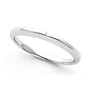 2mm Wedding Band for Comfort-Fit Solitaire