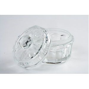 Clear Glass Movement Dish w/ Lid