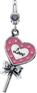Enamel Heart Shaped Lollipop Charm