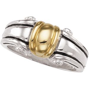 Two Tone Freeform Ring