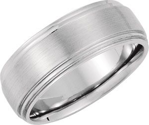 8mm Domed Band with Brushed Finish