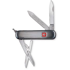Wenger® Brushed Stainless Steel Esquire™ Genuine Swiss Army Knife