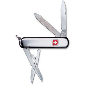 Wenger® Polished Stainless Steel Esquire™ Genuine Swiss Army Knife