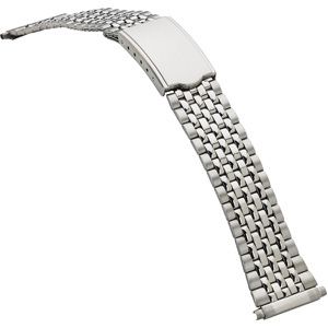 18-22mm Men's Spring End Adjustable Link Metal Bracelet