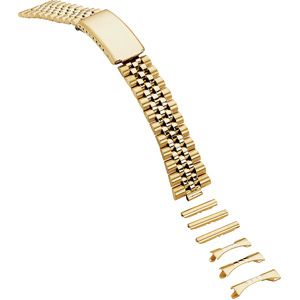 18-20-22mm Men's Multiple End Piece Link Metal Bracelet