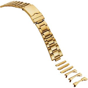 18-20-22mm Men's Multiple End Piece Link Metal Bracelet