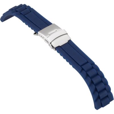 Blue Regular Genuine Silicone Rubber Watch Strap