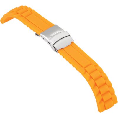 Orange Regular Genuine Silicone Rubber Watch Strap