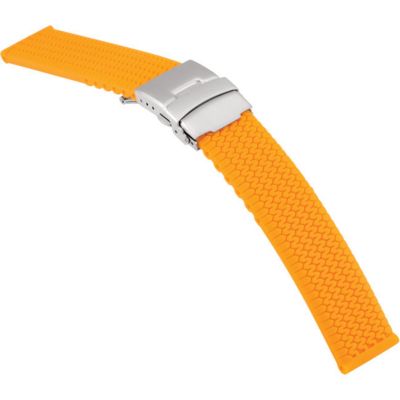 Orange Regular Genuine Silicone Rubber Watch Strap