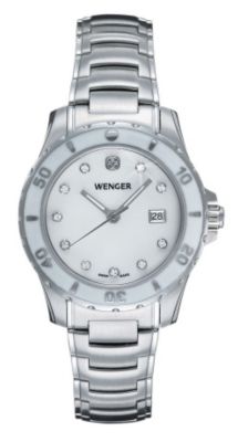 Wenger® Ladies Sport White Mother-of-Pearl Dial Stainless Steel Bracelet