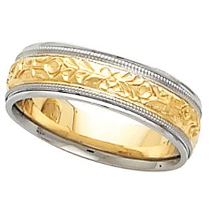 6.25mm Two Tone Comfort Fit Design Band