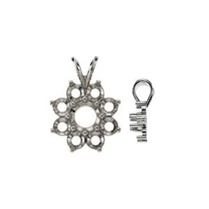 9 Stone Cluster Pendant