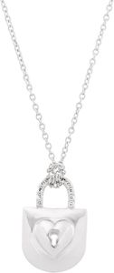 .08 ct tw Diamond Heart Lock 18