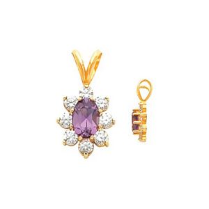 9 Stone Oval Cluster Pendant