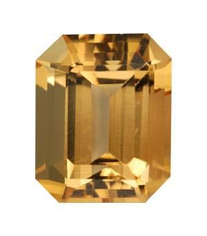 Emerald/Octagon Genuine Golden Precious Topaz (Black Box)