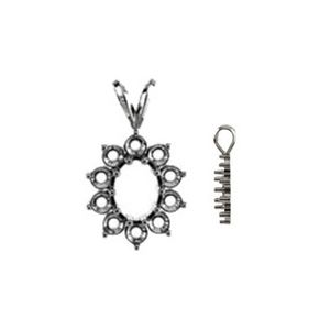 11-Stone Oval Cluster Pendant