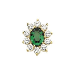 11-Stone  Pendant Mounting for Oval Center