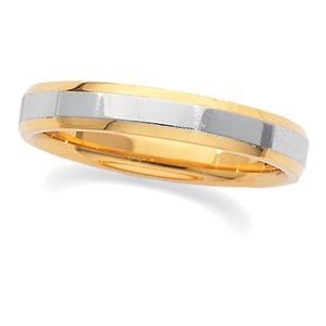 4mm Two-Tone Comfort-Fit Beveled Edge Band