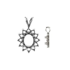 13-Stone Oval Cluster Pendant