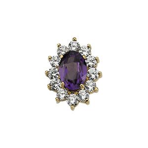 13-Stone  Pendant Mounting for Oval Center