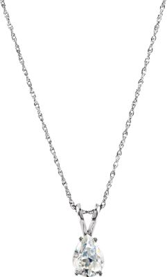 Created Moissanite Solitaire Necklace