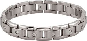 Titanium Outside Beveled Link Bracelet
