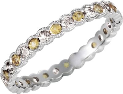 Diamond & Yellow Sapphire Eternity Band