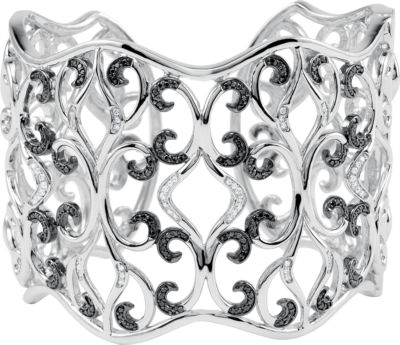 1 1/3 ct tw Black & White Diamond Cuff Bracelet