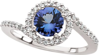 Genuine Tanzanite & Diamond Ring