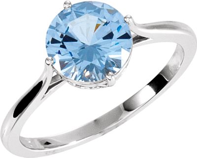 Solitaire Ring Mounting for Round Gemstone 