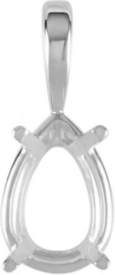 4-Prong Solitaire Pendant for Pear Stone
