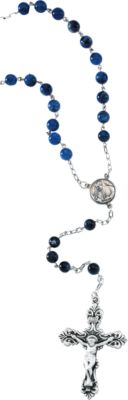 Sodalite Rosary with Pope John Paul II Medal