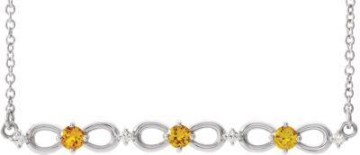 Accented Bar Family Necklace or Center  