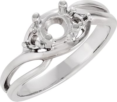 Ring Mounting  for 5.2 mm Round Gemstone Center