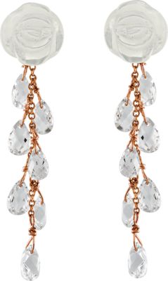 Genuine Mother of Pearl & White Quartz Earrings
