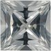 Square Genuine White Sapphire (Black Box)