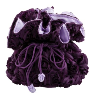 Large Satin Floral Pouch