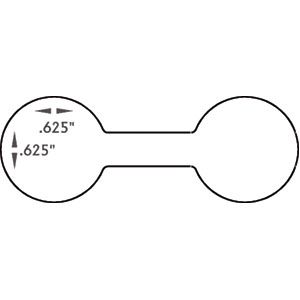2mil White Barbell Bead Strand Tags