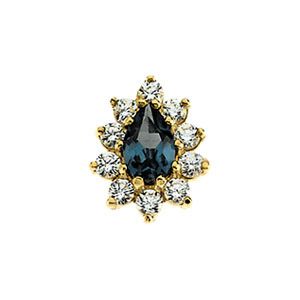 11-Stone Pendant Mounting for Pear Shape Center